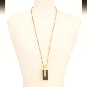 Alfani Gold-Tone & Black Acrylic Necklace